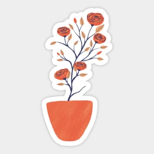 Potted Camellias Sticker